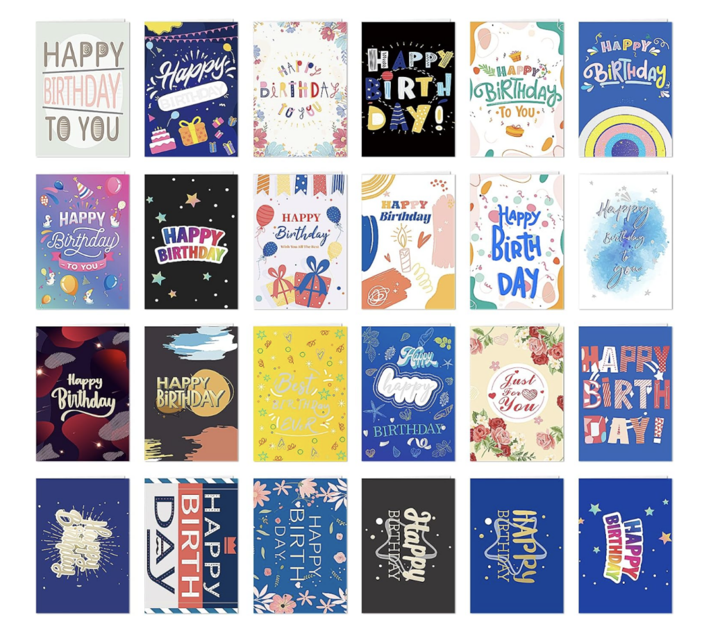 24-pack of Birthday cards!